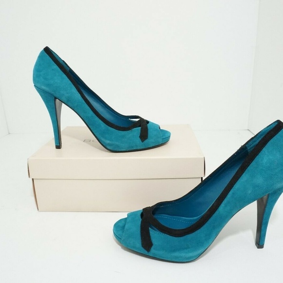 BCBGeneration Cierra Teal Suede Pumps Heels Pumps - Picture 4 of 5